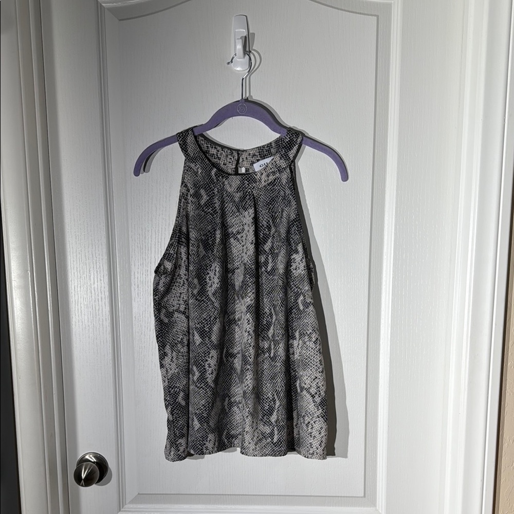 Gilli Gray Snake Print Women's Top